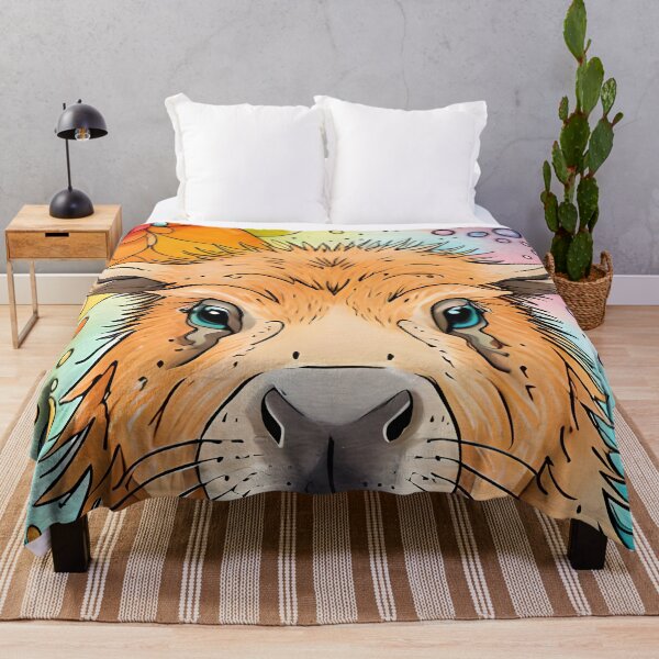 Item preview, Cute capybara in watercolor and alcohol ink designed and sold by RK - Shop.