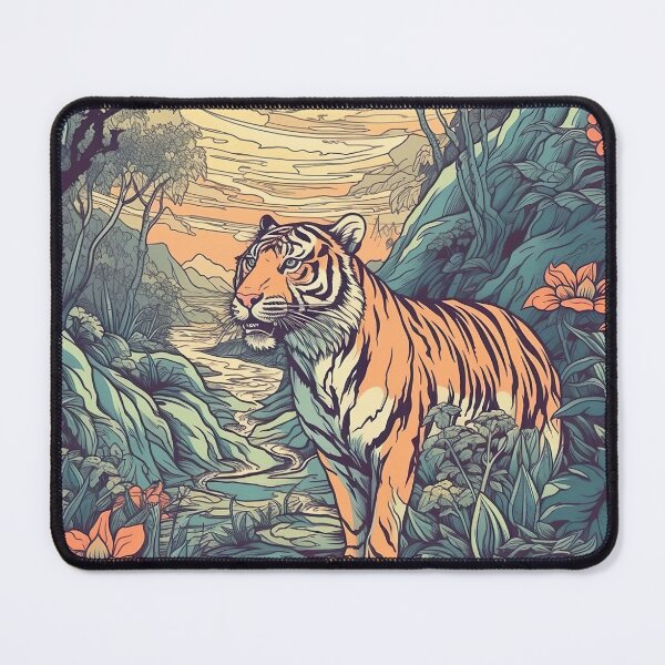 Item preview, Psychedelic Tiger designed and sold by Matt's Artificial Nature.