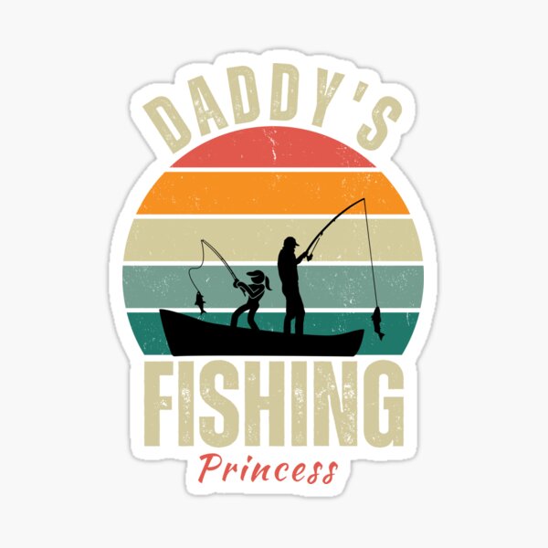 I´m going fishing with daddy Sticker for Sale by omaeth303