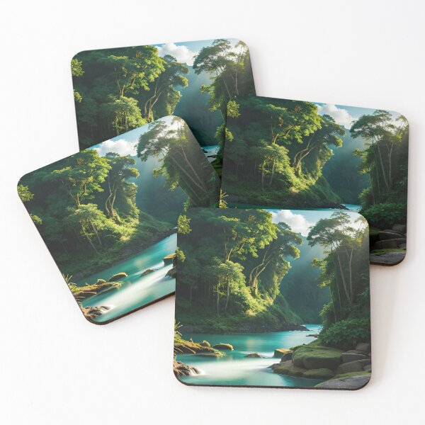 Item preview, Beautiful tropical rainforest blue lake designed and sold by RK - Shop.