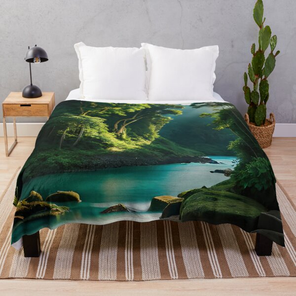 Item preview, Beautiful tropical rainforest blue lake designed and sold by RK - Shop.