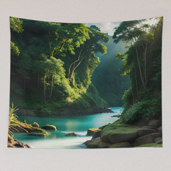 Item preview, Beautiful tropical rainforest blue lake designed and sold by RK - Shop.