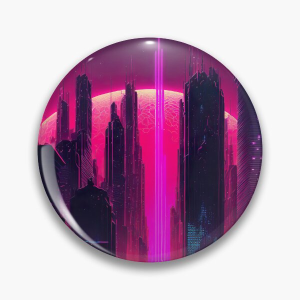 Item preview, Synthwave cityscape designed and sold by NavyPanda.