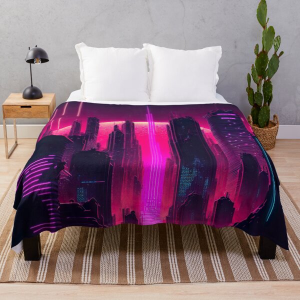 Item preview, Synthwave cityscape designed and sold by NavyPanda.