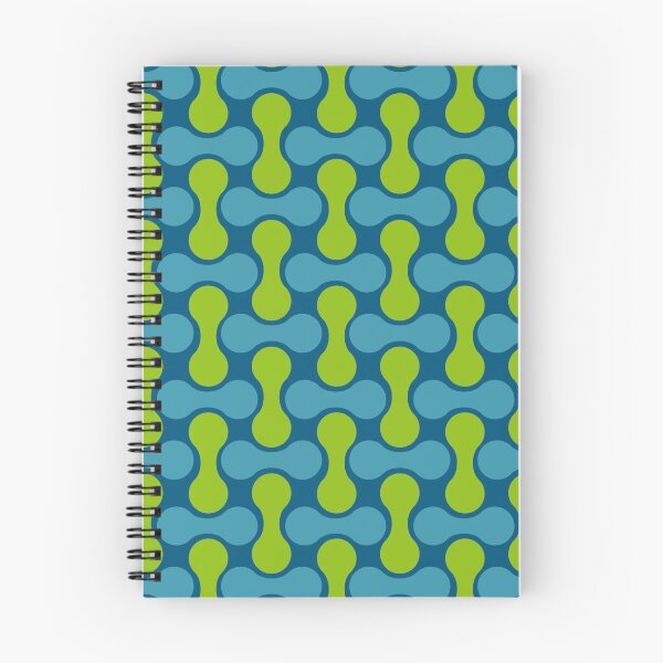 Item preview, Retro Colorful Blue & Green Abstract Geometric Pattern designed and sold by Secondhand-Rose.
