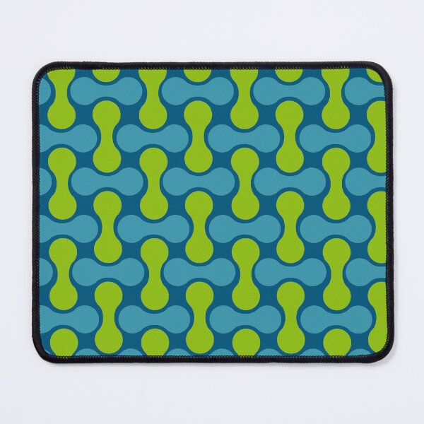 Item preview, Retro Colorful Blue & Green Abstract Geometric Pattern designed and sold by Secondhand-Rose.
