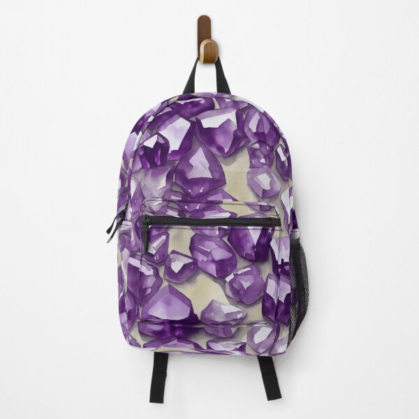 Item preview, Amethyst Gemstone Seamless Pattern, Watercolor designed and sold by Girly-Universe.