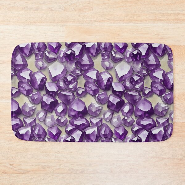 Item preview, Amethyst Gemstone Seamless Pattern, Watercolor designed and sold by Girly-Universe.