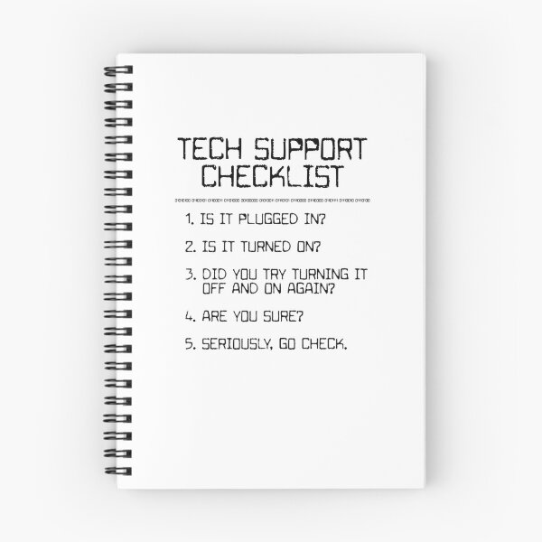 Item preview, Tech Support Checklist designed and sold by TeeTimeGuys.