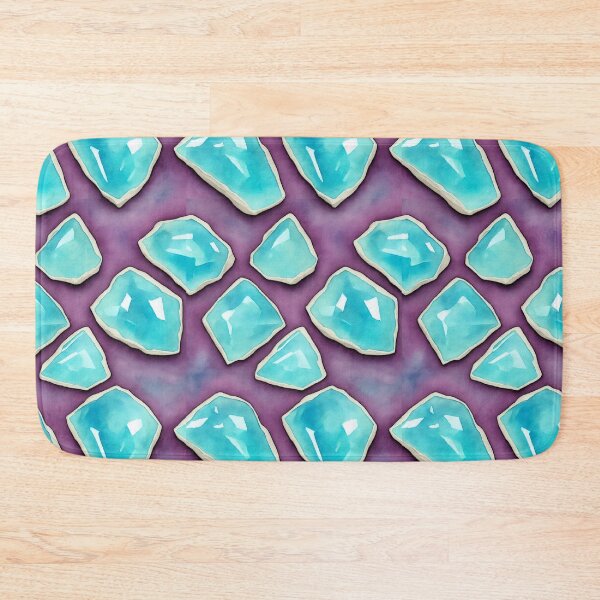 Item preview, Auqamarine Gemstone Seamless Pattern, Watercolor designed and sold by Girly-Universe.