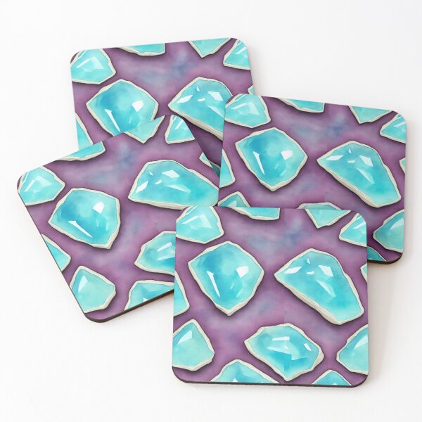 Item preview, Auqamarine Gemstone Seamless Pattern, Watercolor designed and sold by Girly-Universe.