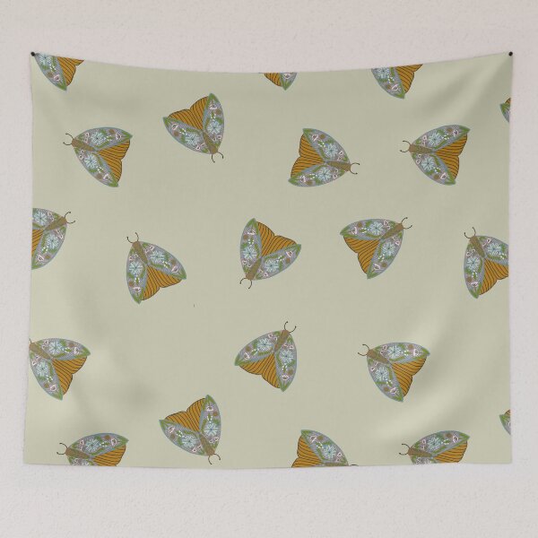 Item preview, Mint moths designed and sold by Hejamieson Designs.