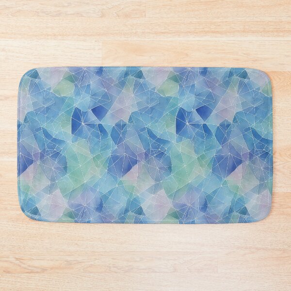 Item preview, Blue Geometric Seamless Pattern, Watercolor designed and sold by Girly-Universe.