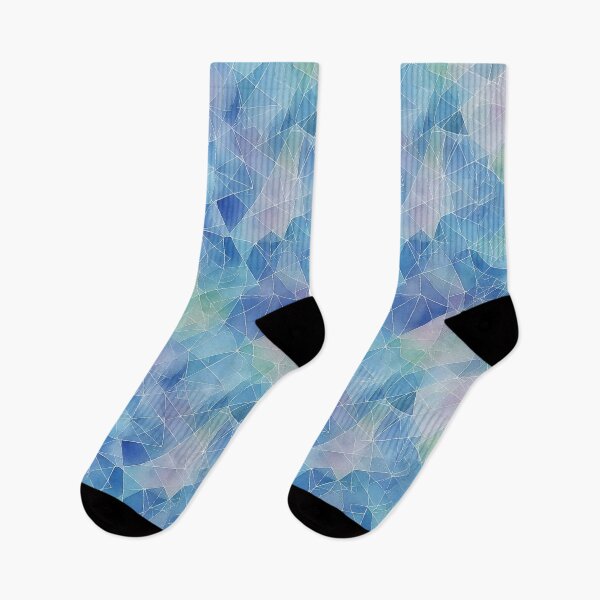 Item preview, Blue Geometric Seamless Pattern, Watercolor designed and sold by Girly-Universe.