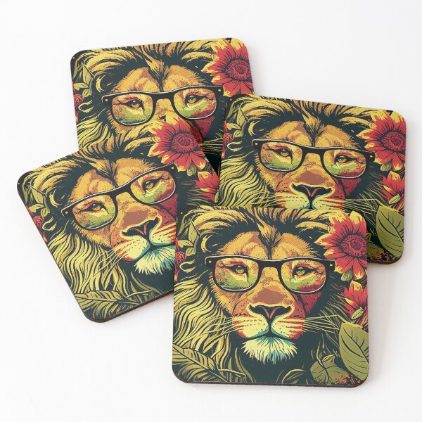 Item preview, The Intelligent Lions Amongst Floral  designed and sold by neuzoticart.