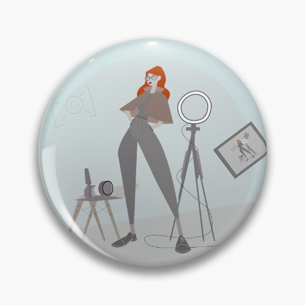 Item preview, girl and camera illustration designed and sold by GalynaLB.