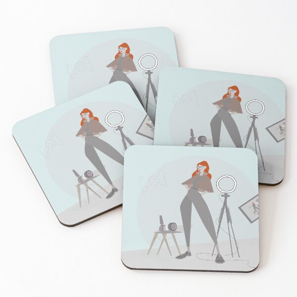 Item preview, girl and camera illustration designed and sold by GalynaLB.