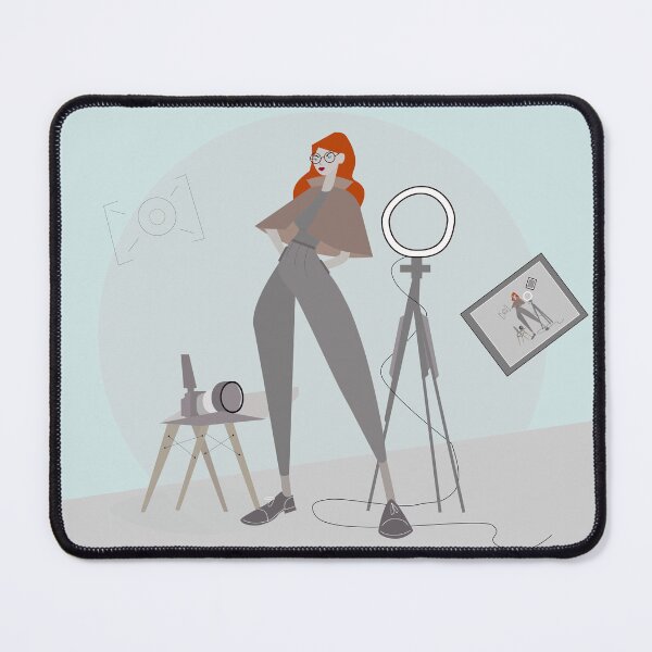 Item preview, girl and camera illustration designed and sold by GalynaLB.