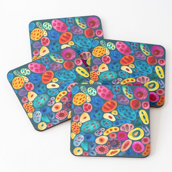 Item preview, Colorful tiny pebbles, river stones, watercolor designed and sold by IngaDesign.