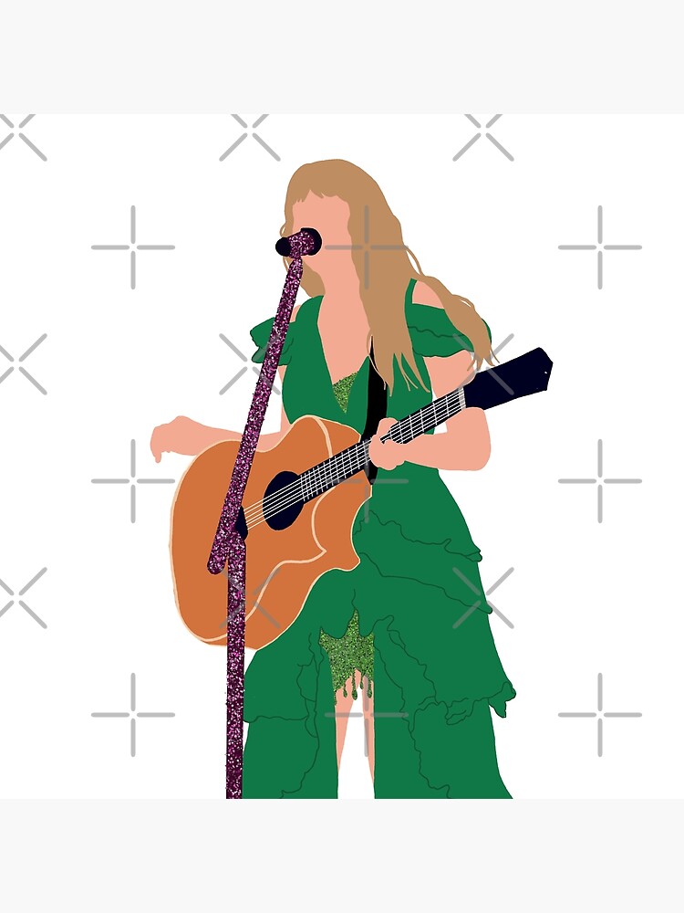 Taylor Swift Eras Tour Green Dress acoustic art" Photographic Print for  Sale by nerfie | Redbubble