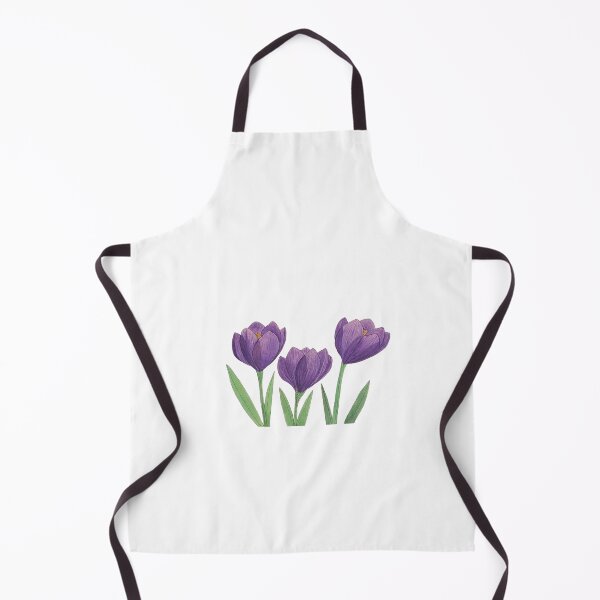 Item preview, Three Purple Crocuses designed and sold by Lisa Neuman Watercolors.