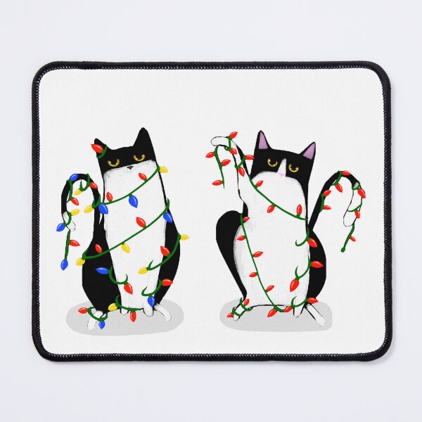 Item preview, Cats and Christmas Lights designed and sold by KilkennyCat Art.
