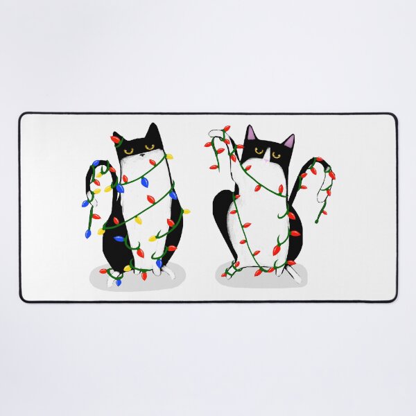 Item preview, Cats and Christmas Lights designed and sold by KilkennyCat Art.
