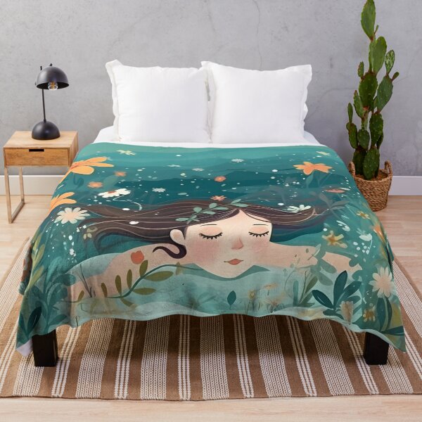 Item preview, Girl dreaming that she is sleeping under the sea designed and sold by SingularityGeek.