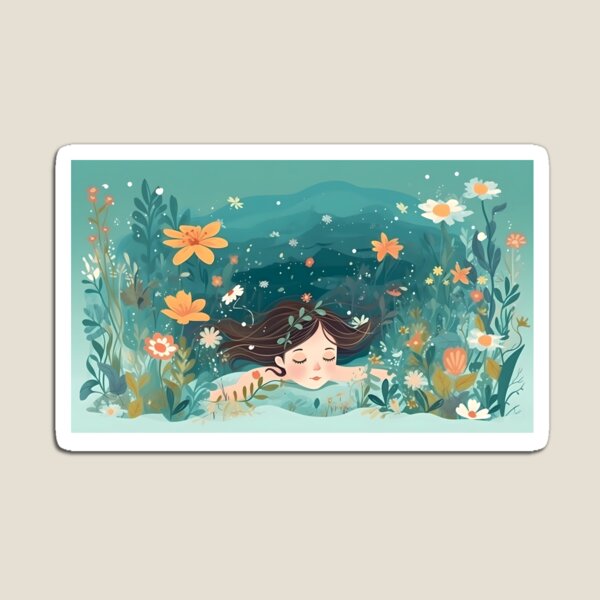 Item preview, Girl dreaming that she is sleeping under the sea designed and sold by SingularityGeek.
