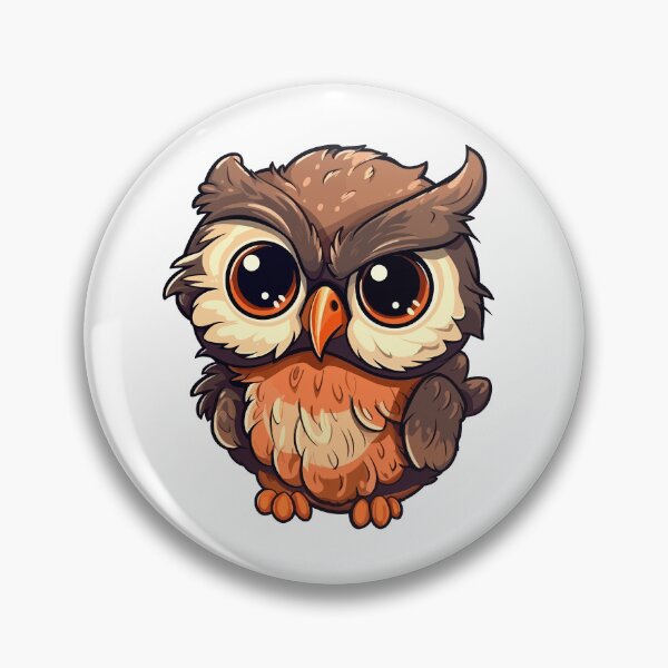 Item preview, Cute baby owl with big round eyes and fluffy feathers designed and sold by Maycon Arts.