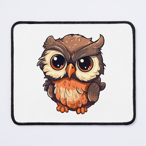 Item preview, Cute baby owl with big round eyes and fluffy feathers designed and sold by Maycon Arts.