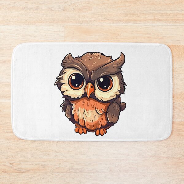 Item preview, Cute baby owl with big round eyes and fluffy feathers designed and sold by Maycon Arts.