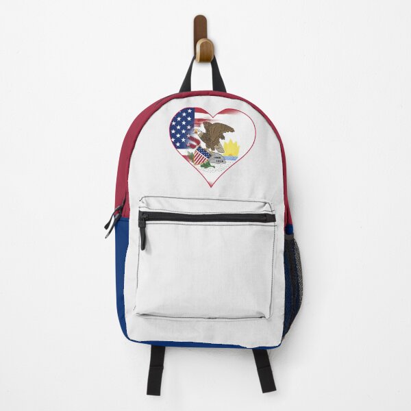 Item preview, State of Illinois Flag and American Flag Fusion Design designed and sold by Gsallicat.