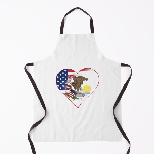 Item preview, State of Illinois Flag and American Flag Fusion Design designed and sold by Gsallicat.