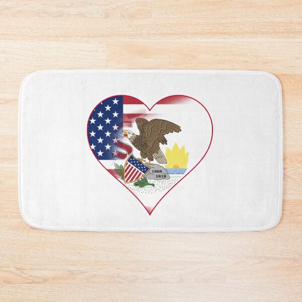 Item preview, State of Illinois Flag and American Flag Fusion Design designed and sold by Gsallicat.
