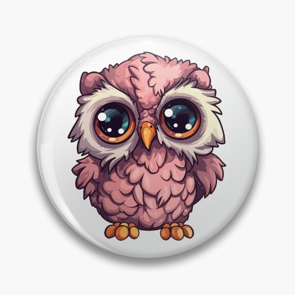 Item preview, Cute baby owl with big round eyes and fluffy feathers designed and sold by Maycon Arts.