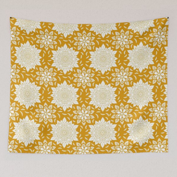 Item preview, Golden Mandala Vintage Pattern designed and sold by ArtMeetsPizza.