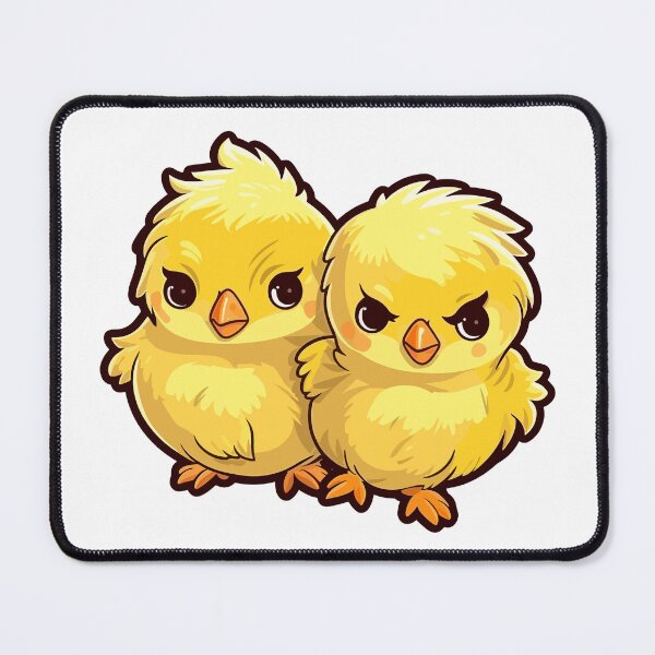 Item preview, Fluffy baby chicks with bright yellow feathers designed and sold by Maycon Arts.