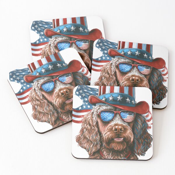 Item preview, Red, White, and Labradoodle - Great USA gift! designed and sold by Alanna Rose Realm.