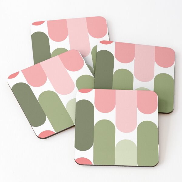 Item preview, bargello lozenge in watermelon pink and olive green  designed and sold by FrancesPoff.