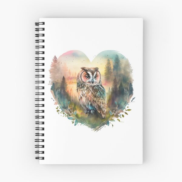 Item preview, An Owl in a Heart Love of Wildlife and the Forest designed and sold by Pamela Maxwell.