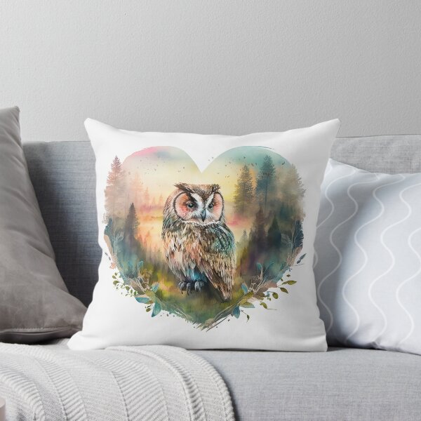 Item preview, An Owl in a Heart Love of Wildlife and the Forest designed and sold by Pamela Maxwell.