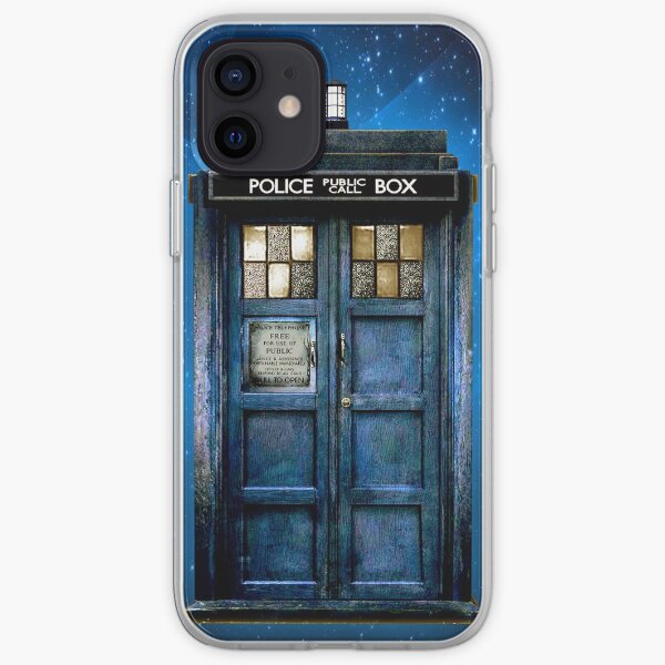 Phone booth with Yellow stained glass windows iPhone Soft Case