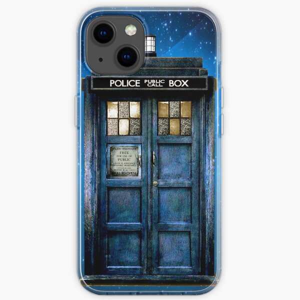 Phone booth with Yellow stained glass windows iPhone Soft Case