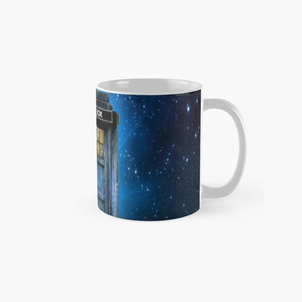 Phone booth with Yellow stained glass windows Classic Mug