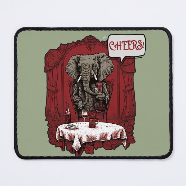 Item preview, Elephant in the Room with Wine - Cheers! designed and sold by DaiInMetropolis.