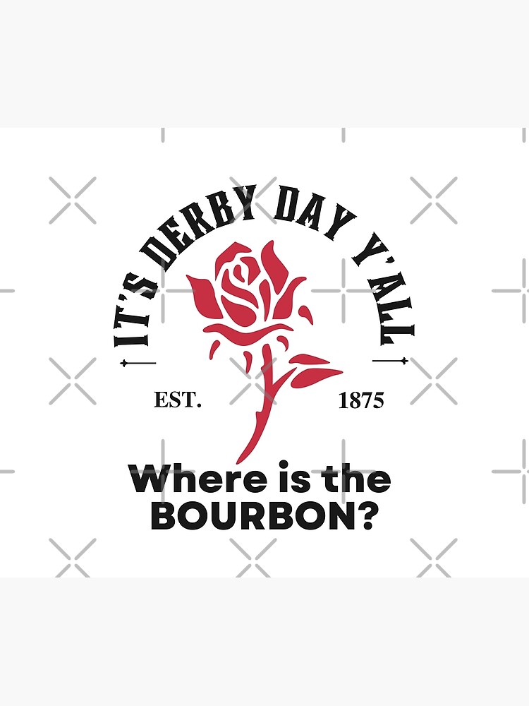 Thumbnail 6 of 6, Throw Blanket, It's Derby Day Y'all  designed and sold by StuckOnTees.
