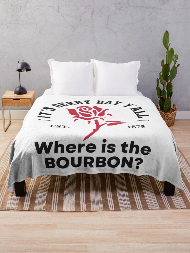 Thumbnail 1 of 6, Throw Blanket, It's Derby Day Y'all  designed and sold by StuckOnTees.