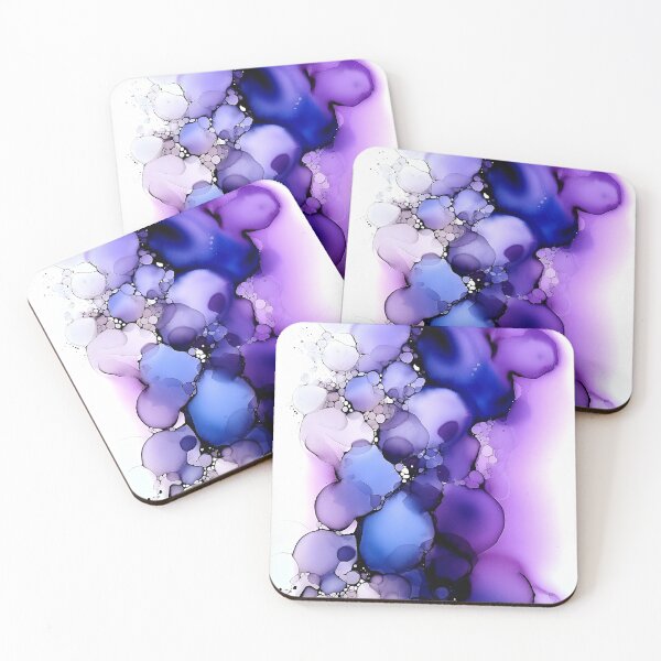 Item preview, Violet Visions - Abstract Alcohol Ink Art designed and sold by inkvestor.