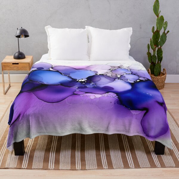 Item preview, Violet Visions - Abstract Alcohol Ink Art designed and sold by inkvestor.